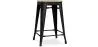 Tabouret de bar design industriel - bois et acier - 61cm - Stylix image 7