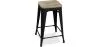 Tabouret de bar design industriel - bois et acier - 61cm - Stylix image 7