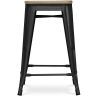 Tabouret de bar design industriel - bois et acier - 61cm - Stylix image 7