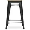Tabouret de bar design industriel - bois et acier - 61cm - Stylix image 7