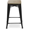 Tabouret de bar design industriel - bois et acier - 61cm - Stylix image 7