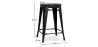 Tabouret de bar - Design industriel - Bois et acier - 61cm - Stylix image 7