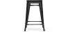 Tabouret de bar - Design industriel - Bois et acier - 61cm - Stylix image 7