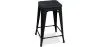 Tabouret de bar - Design industriel - Bois et acier - 61cm - Stylix image 7