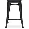Tabouret de bar - Design industriel - Bois et acier - 61cm - Stylix image 7