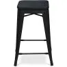 Tabouret de bar - Design industriel - Bois et acier - 61cm - Stylix image 7