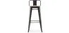 Tabouret de bar avec dossier - design industriel - 76 cm - Stylix image 7