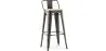 Tabouret de bar avec dossier - design industriel - 76 cm - Stylix image 7