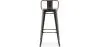 Tabouret de bar avec dossier - design industriel - 76 cm - Stylix image 7