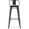 Tabouret de bar avec dossier - design industriel - 76 cm - Stylix image 7