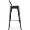 Tabouret de bar avec dossier - design industriel - 76 cm - Stylix image 7