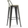 Tabouret de bar avec dossier - design industriel - 76 cm - Stylix image 7