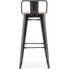 Tabouret de bar avec dossier - design industriel - 76 cm - Stylix image 7