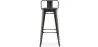 Tabouret de bar avec dossier - Design industriel - Bois et acier - 76cm - Stylix image 7