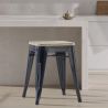 Tabouret Design Industriel - Bois & Métal - 45cm - Stylix image 7