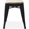 Tabouret Design Industriel - Bois & Métal - 45cm - Stylix image 7