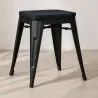Tabouret Design Industriel - Bois & Acier - 46cm - Stylix image 7