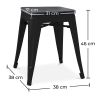 Tabouret Design Industriel - Bois & Acier - 46cm - Stylix image 7