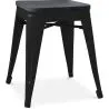 Tabouret Design Industriel - Bois & Acier - 46cm - Stylix image 7