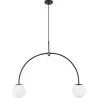 Lampe de plafond à boules en verre - Lampe suspendue à 2 bras - Josephine image 7