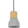 Lampe de plafond en bois et béton - Lampe suspendue design scandinave - Minnie image 7