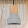 Lampe de plafond en bois et béton - Lampe suspendue design scandinave - Minnie image 7