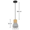 Lampe de plafond en bois et béton - Lampe suspendue design scandinave - Minnie image 7