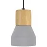 Lampe de plafond en bois et béton - Lampe suspendue design scandinave - Minnie image 7