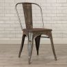 Chaise de salle à manger - Design industriel - Bois et acier - Nouvelle édition - Stylix image 7
