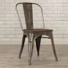 Chaise de salle à manger - Design industriel - Bois et acier - Nouvelle édition - Stylix image 7
