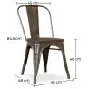 Chaise de salle à manger - Design industriel - Bois et acier - Nouvelle édition - Stylix image 7
