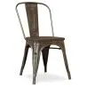 Chaise de salle à manger - Design industriel - Bois et acier - Nouvelle édition - Stylix image 7