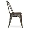 Chaise de salle à manger - Design industriel - Bois et acier - Nouvelle édition - Stylix image 7
