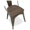 Chaise de salle à manger - Design industriel - Bois et acier - Nouvelle édition - Stylix image 7