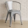 Chaise de salle à manger avec accoudoirs - Acier - Nouvelle édition - Stylix image 7