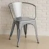 Chaise de salle à manger avec accoudoirs - Acier - Nouvelle édition - Stylix image 7