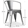 Chaise de salle à manger avec accoudoirs - Acier - Nouvelle édition - Stylix image 7
