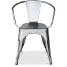 Chaise de salle à manger avec accoudoirs - Acier - Nouvelle édition - Stylix image 7