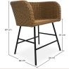 Chaise de salle à manger en rotin - Boho Bali Design - Ishita image 7