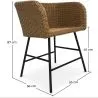 Chaise de salle à manger en rotin - Boho Bali Design - Ishita image 7