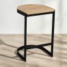 Tabouret Design Industriel - Bois et Métal - 60cm - Lia image 7