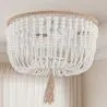 Lampe de plafond à boules en bois - Style Boho Bali Plafond - Kanda image 7