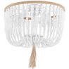 Lampe de plafond à boules en bois - Style Boho Bali Plafond - Kanda image 7