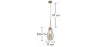 Lampe de plafond en cristal - Lampe suspendue design vintage - Alua image 7