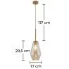Lampe de plafond en cristal - Lampe suspendue design vintage - Alua image 7