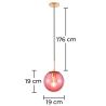 Lampe de plafond rétro - Suspension en boule colorée - Rumi image 7