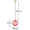 Lampe de plafond rétro - Suspension en boule colorée - Rumi image 7