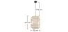 Lampe de plafond en bambou - Lampe suspendue au stile Boho Bali - Mane image 7