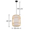 Lampe de plafond en bambou - Lampe suspendue au stile Boho Bali - Mane image 7
