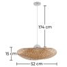 Lampe de plafond en bambou - Lampe suspendue au stile Boho Bali - Sam image 7